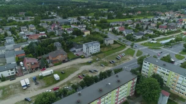 Bella Panorama Housing Estate Zgierz Vista Aerea Polonia Filmati Alta — Video Stock