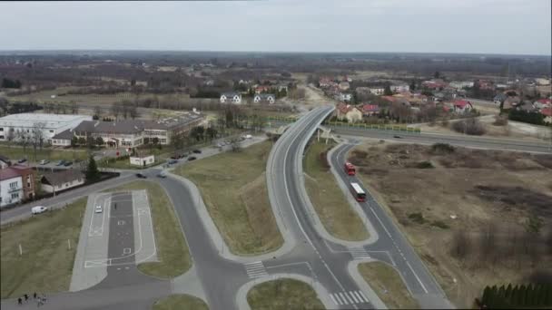 Schöne Panorama Stalowa Wola Luftaufnahme Polen Hochwertiges Filmmaterial — Stockvideo