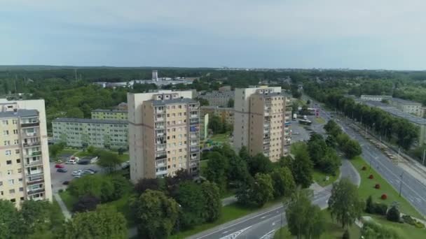 Mooie Wolkenkrabbers Zgierz Aerial View Polen Hoge Kwaliteit Beeldmateriaal — Stockvideo