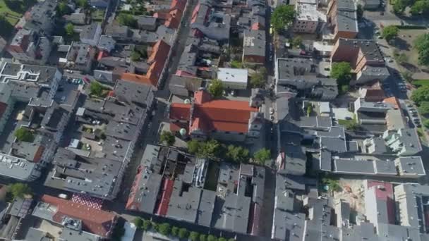 Piękna Bazylika Leszno Aerial View Poland Wysokiej Jakości Materiał — Wideo stockowe