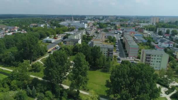 Beautiful Panorama Housing Estate Belchatow Aerial View Poland Vysoce Kvalitní — Stock video