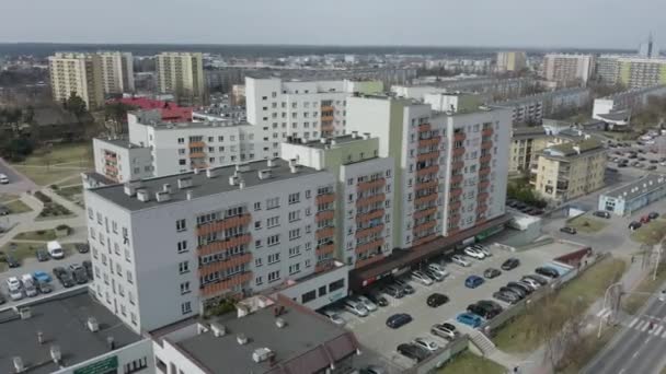 Mooie Woningbouw Stalowa Wola Aerial View Polen Hoge Kwaliteit Beeldmateriaal — Stockvideo