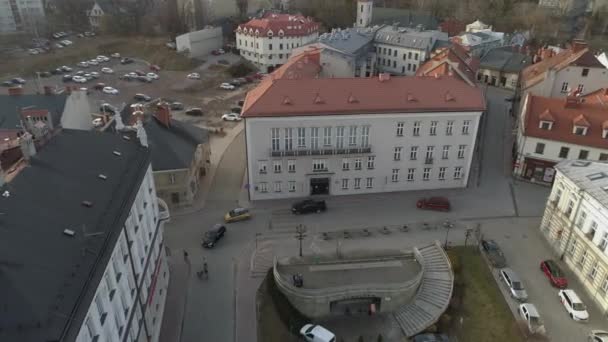 Beautiful District Court Bielsko Biala Aerial View Poland High Quality — Stock Video
