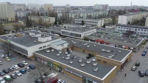 Alışveriş Bölgesi Stalowa Wola Havacılık Görünümü Polonya Yüksek Kalite Görüntü — Stok video