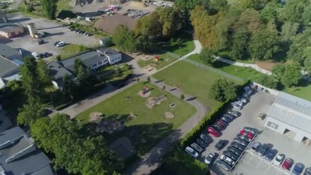 Gyönyörű Játszótér Leszno Aerial View Lengyelország Kiváló Minőségű Felvételek — Stock videók