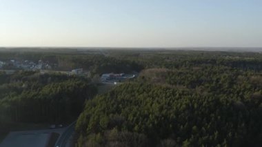 Güzel Panorama Lezajsk Hava Manzarası Polonya. Yüksek kalite 4k görüntü