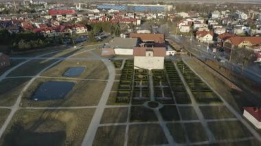Kültür Merkezi Lezajsk Hava Görünümü Polonya. Yüksek kalite 4k görüntü