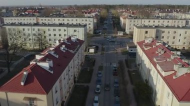 Güzel Konut Swidnik Hava Manzarası Polonya. Yüksek kalite 4k görüntü
