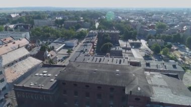 Panorama Eski Değirmen Leszno Hava Manzarası Polonya. Yüksek kalite 4k görüntü