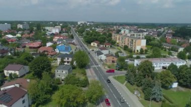 Güzel Panorama Konutları Belchatow Hava Manzaralı Polonya. Yüksek kalite 4k görüntü
