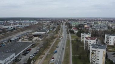 Güzel Panorama Konutları Stalowa Wola Havacılık Görünümü Polonya. Yüksek kalite 4k görüntü