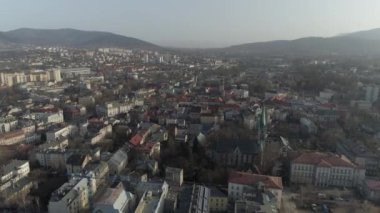Güzel Panorama Bielsko Biala Hava Manzarası Polonya. Yüksek kalite 4k görüntü