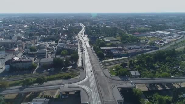 Bella Vista Aerea Panorama Leszno Polonia Filmati Alta Qualità — Video Stock