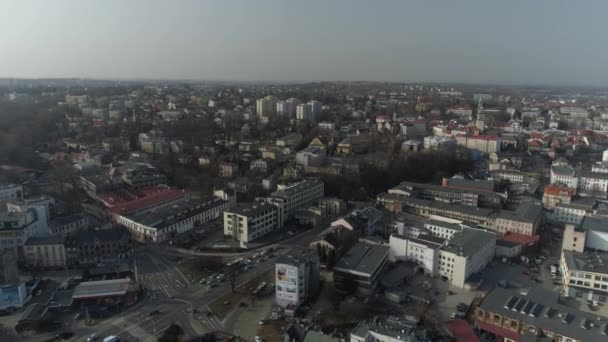 Prachtig Panorama Bielsko Biala Luchtfoto Uitzicht Polen Hoge Kwaliteit Beeldmateriaal — Stockvideo
