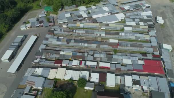 Prachtig Marktplein Belchatow Luchtfoto Uitzicht Polen Hoge Kwaliteit Beeldmateriaal — Stockvideo