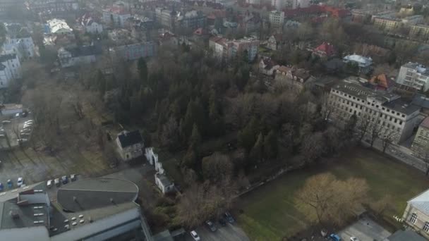 Bella Vista Aerea Panorama Bielsko Biala Polonia Filmati Alta Qualità — Video Stock