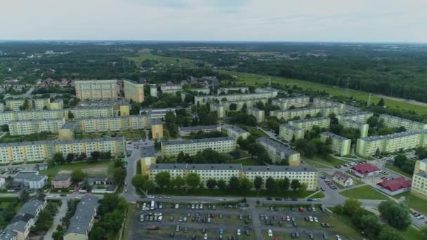 Piękny Panoramiczny Kompleks Mieszkaniowy Zgierz Aerial View Poland Wysokiej Jakości — Wideo stockowe