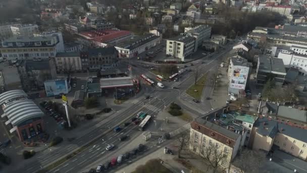 Güzel Bielsko Biala Hava Manzarası Polonya Yüksek Kalite Görüntü — Stok video