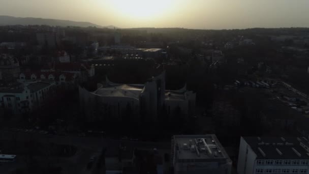 Beautiful Panorama Bielsko Biala Aerial View Poland High Quality Footage — Stock Video