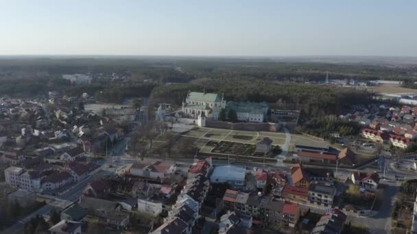 Magnifique Monastère Panorama Lezajsk Vue Aérienne Pologne Images Haute Qualité — Video
