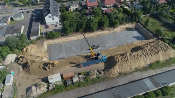 Teren Budowlany Leszno Aerial View Poland Wysokiej Jakości Materiał — Wideo stockowe