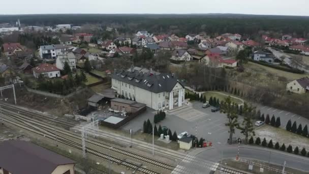 Schöne Siedlung Stalowa Wola Luftaufnahme Polen Hochwertiges Filmmaterial — Stockvideo