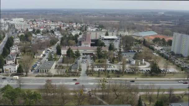 Smukke Panorama Stalowa Wola Aerial View Polen Høj Kvalitet Optagelser – Stock-video