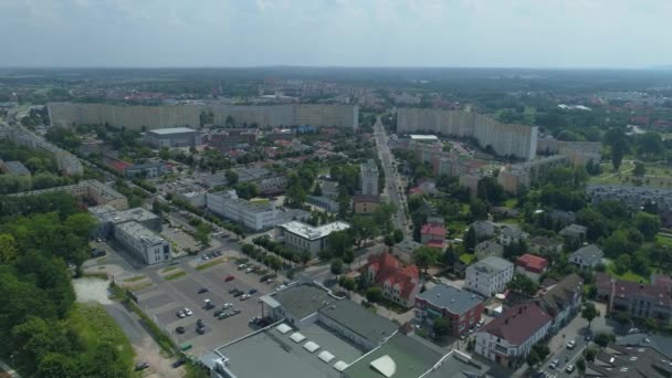Красивая Панорама Бельчатов Вид Воздуха Польша Высококачественные Кадры — стоковое видео