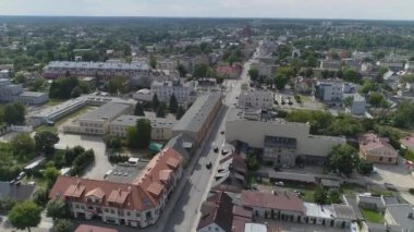 Güzel Panorama Konutları Zgierz Havacılık Manzarası Polonya. Yüksek kalite 4k görüntü