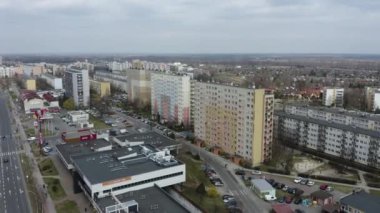 Güzel Konut Stalowa Wola Havacılık Görünümü Polonya. Yüksek kalite 4k görüntü