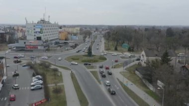 Güzel Panorama Kavşağı Chelm Hava Manzaralı Polonya. Yüksek kalite 4k görüntü