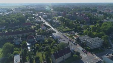 Güzel Panorama Leszno Hava Manzarası Polonya. Yüksek kalite 4k görüntü