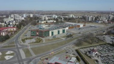 Güzel Panorama Court Mall Zamosc Hava Manzarası Polonya. Yüksek kalite 4k görüntü