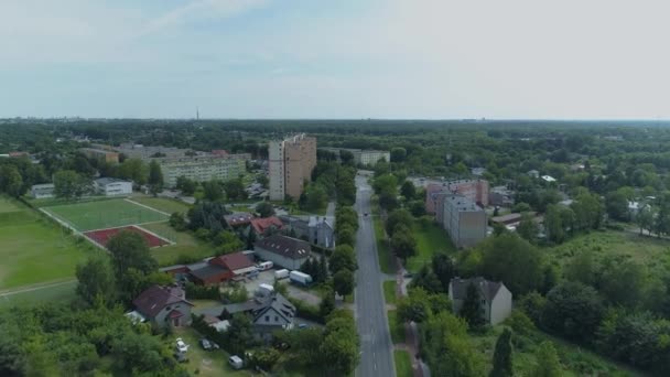 Beautiful Panorama Housing Estate Zgierz Aerial View Poland Vysoce Kvalitní — Stock video