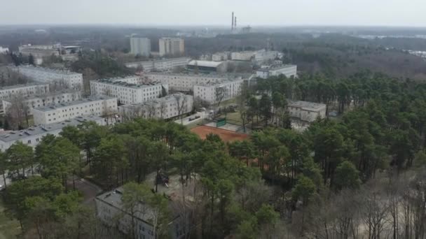 Panorama Park Stalowa Wola Aerial View Polsko Vysoce Kvalitní Záběry — Stock video