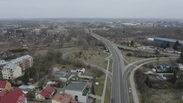 Bella Panorama Street Chelm Vista Aerea Polonia Filmati Alta Qualità — Video Stock