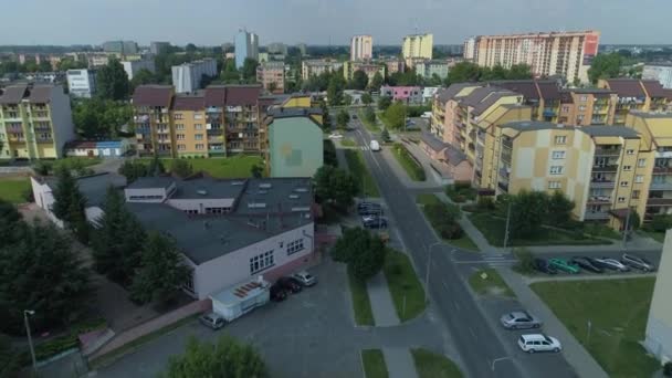 Housing Estate Przytorze Belchatow Aerial View Poland Vysoce Kvalitní Záběry — Stock video