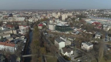 Güzel Panorama Bielsko Biala Hava Manzarası Polonya. Yüksek kalite 4k görüntü