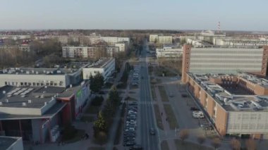Güzel Panorama Konutları Swidnik Havacılık Görünümü Polonya. Yüksek kalite 4k görüntü