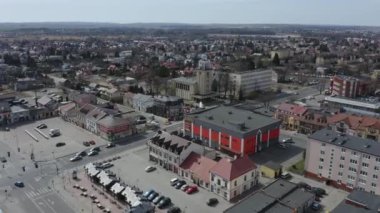 Güzel Galeri Kilisesi Zamosc Hava Manzarası Polonya. Yüksek kalite 4k görüntü