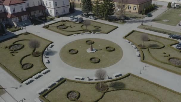 Academy Sciences Park Jaroslaw Aerial View Poland High Quality Footage — Stock Video
