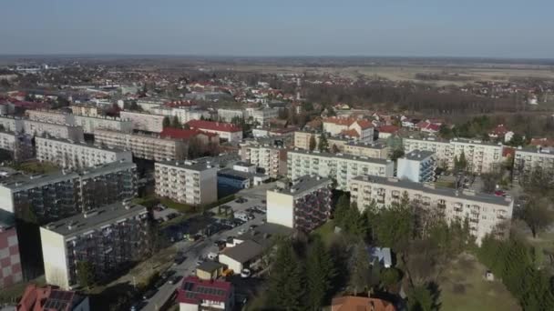 美丽的全景住宅Lezajsk Aerial View Poland 高质量的4K镜头 — 图库视频影像