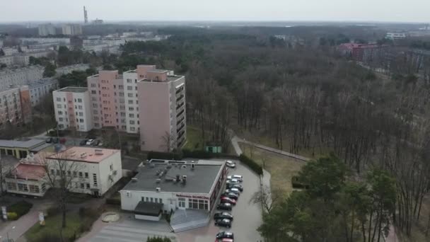 Krásný Panorama Park Stalowa Wola Aerial View Polsko Vysoce Kvalitní — Stock video