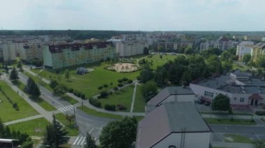 Konut Przytorze Belchatow Havacılık Polonya. Yüksek kalite 4k görüntü