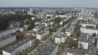 Güzel Konut Stalowa Wola Havacılık Görünümü Polonya. Yüksek kalite 4k görüntü