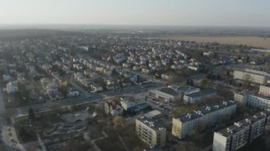 Güzel Panorama Swidnik Hava Görüntüsü Polonya. Yüksek kalite 4k görüntü