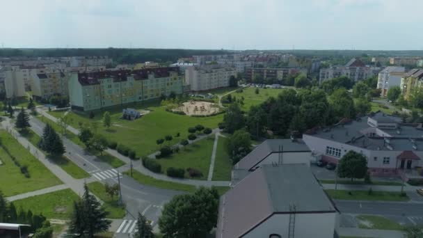 Housing Estate Przytorze Belchatow Luchtfoto Polen Hoge Kwaliteit Beeldmateriaal — Stockvideo