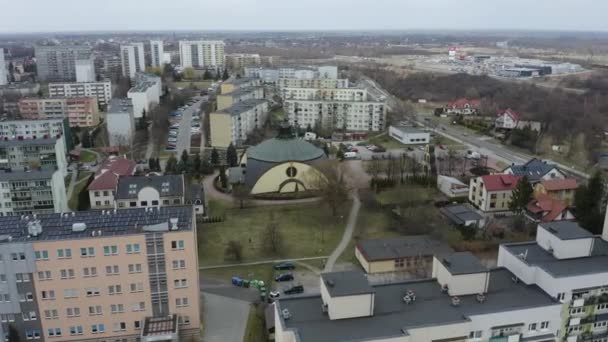 Beautiful Panorama Housing Estate Stalowa Wola Aerial View Poland Vysoce — Stock video