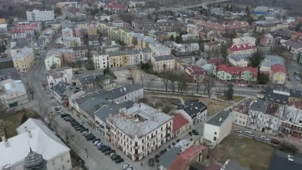 Gyönyörű Panoráma Lakótelep Chelm Aerial View Lengyelország Kiváló Minőségű Felvételek — Stock videók