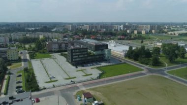 Güzel Estate Binkow Belchatow Hava Manzarası Polonya. Yüksek kalite 4k görüntü